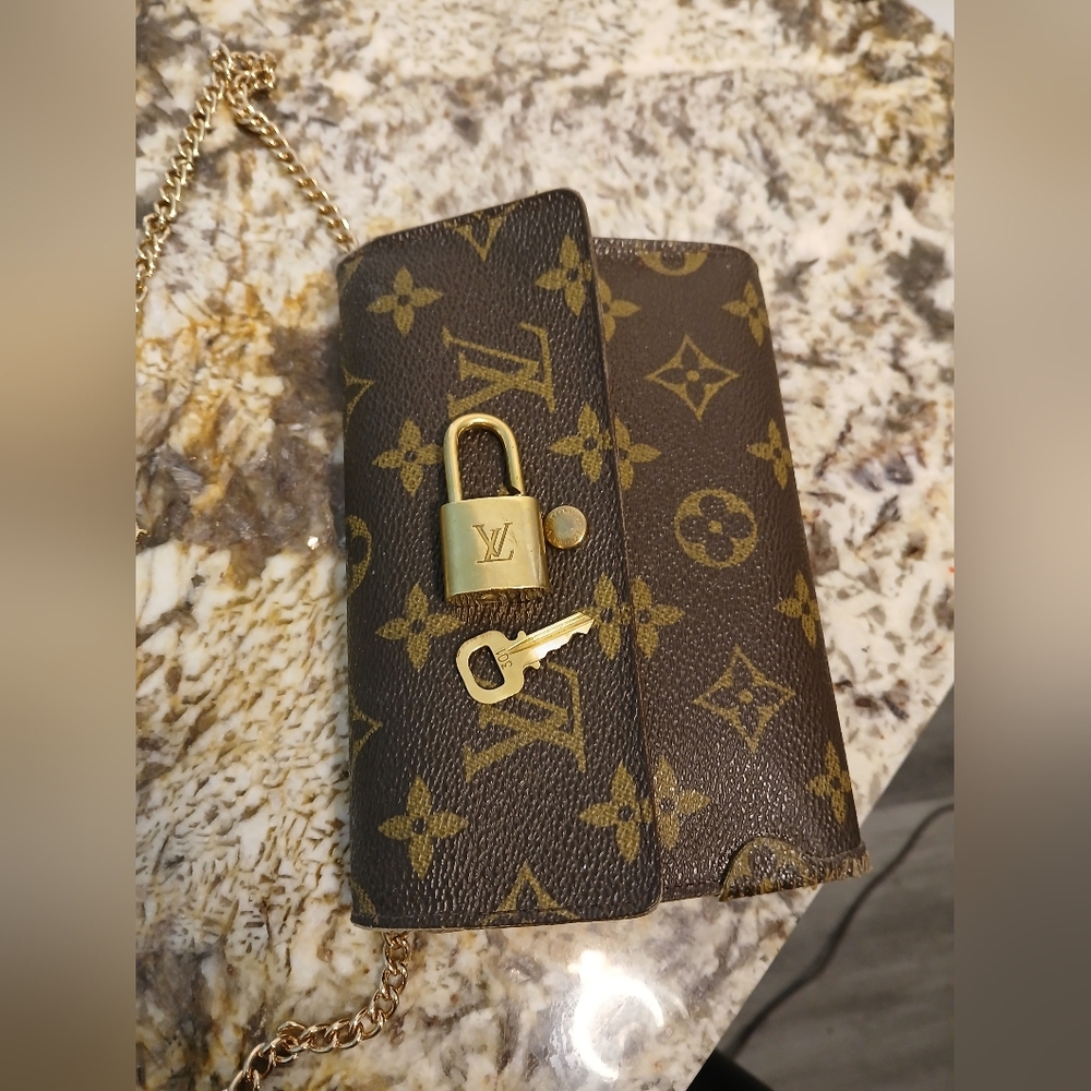 Louis Vuitton Brass Gold Padlock With Key #301